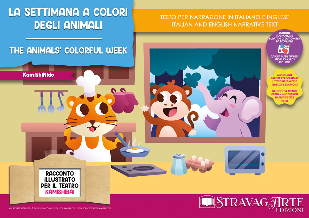 La settimana a colori degli animali. Storia kamishibai. Ediz. italiana e inglese