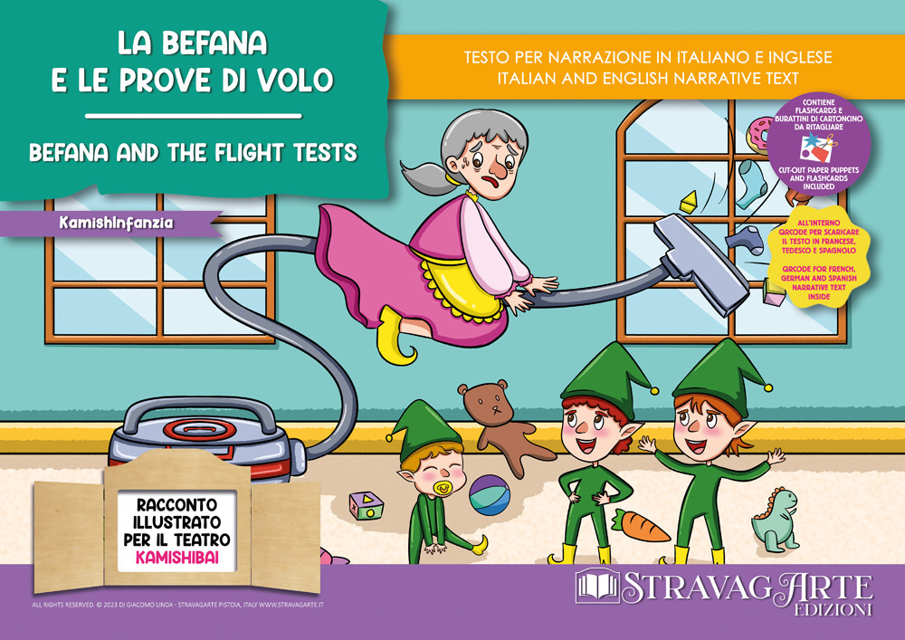 La Befana e le prove di volo. Storia kamishibai. Ediz. italiana e inglese