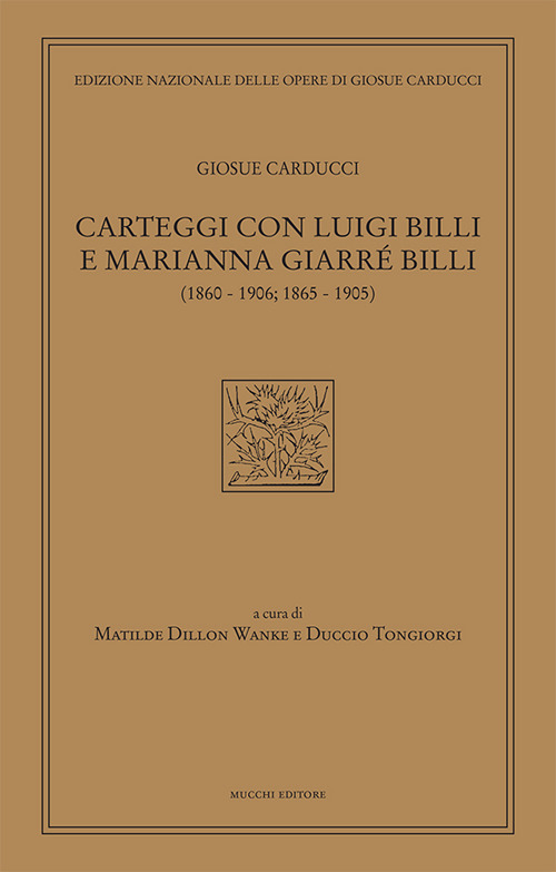 Carteggi con Luigi Billi e Marianna Giarrè Billi (1860–1906; 1865–1905)