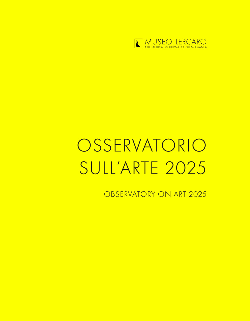 Osservatorio sull'arte 2025