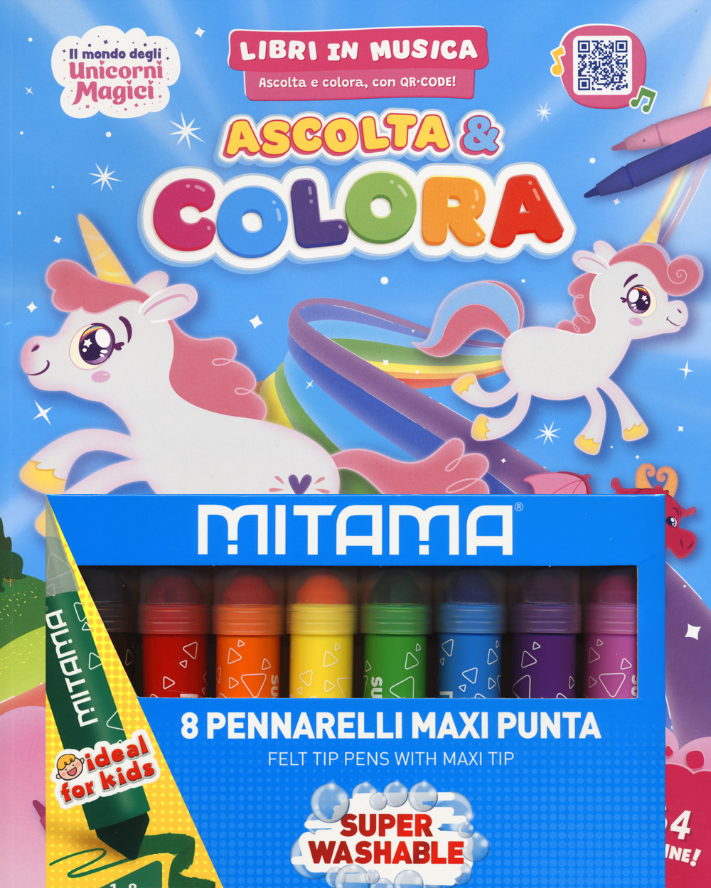 Il mondo degli unicorni magici. Ascolta  e colora