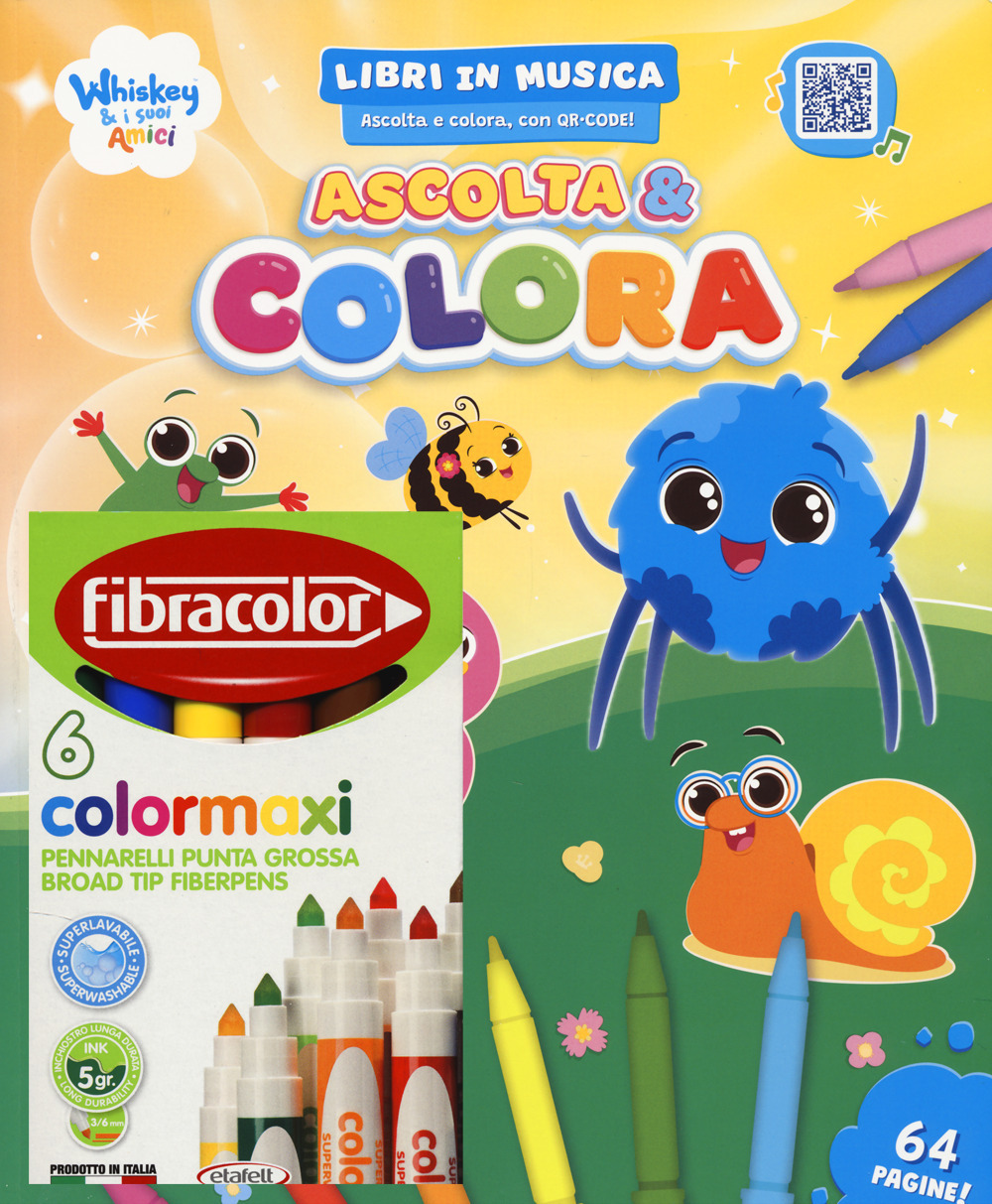 Whiskey & i suoi amici. Ascolta e colora