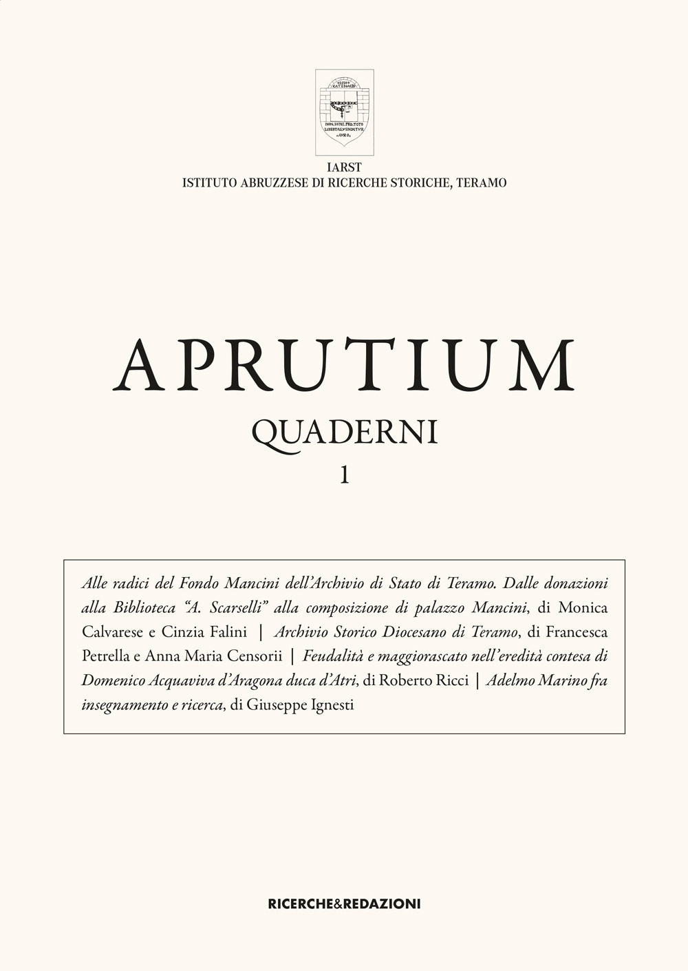 Aprutium. Quaderni. Vol. 1